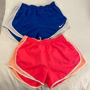 Nikes Women Dri Fit Tempo Shorts - 2 pairs